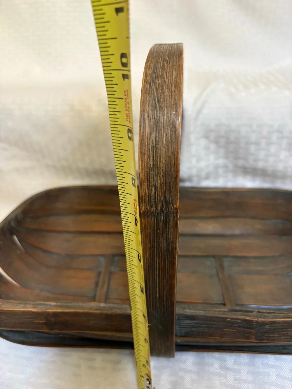 Vintage Antique English Old Sussex Wooden Trug Garden Basket